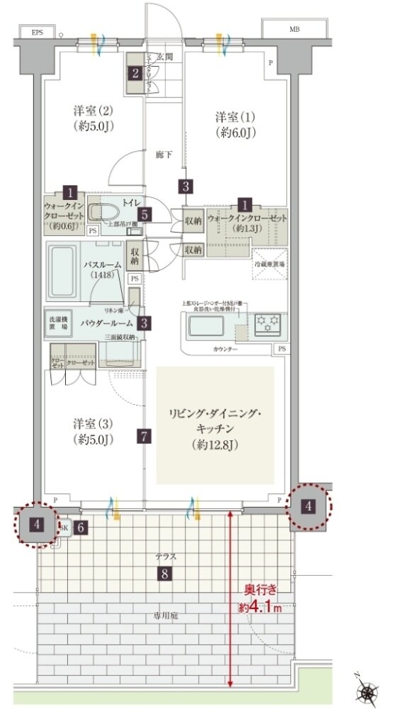ガーラ・レジデンス藤沢 間取り G1g type