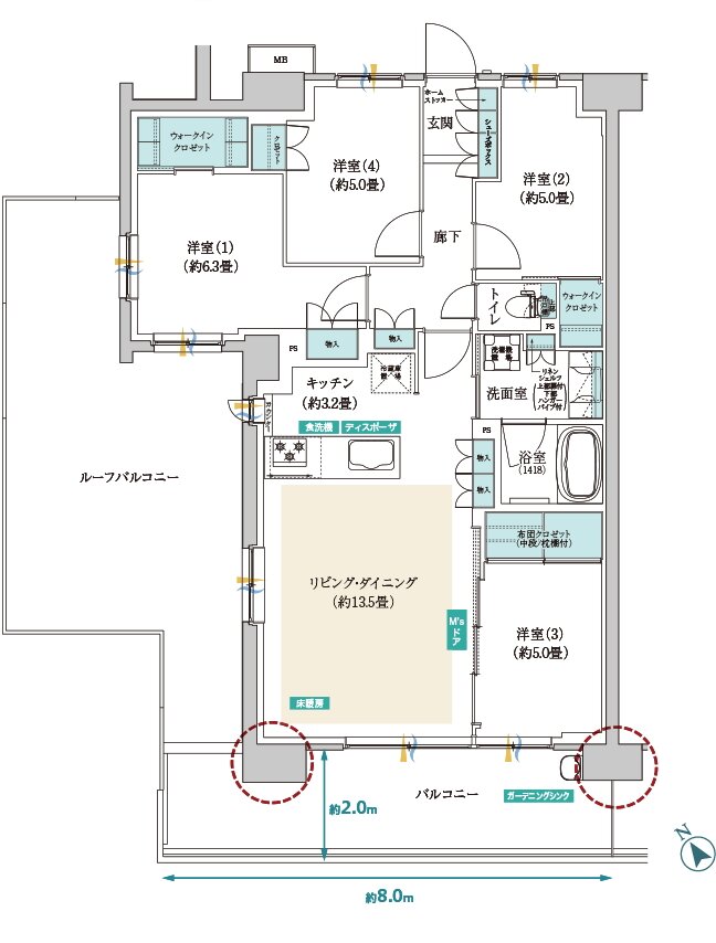 メイツ昭島 間取り B‐Er type