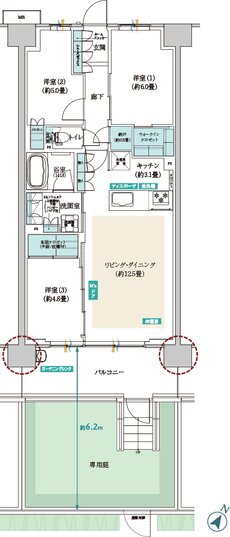 メイツ昭島 間取り D‐Cg type
