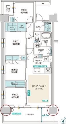 メイツ昭島 間取り D‐A type