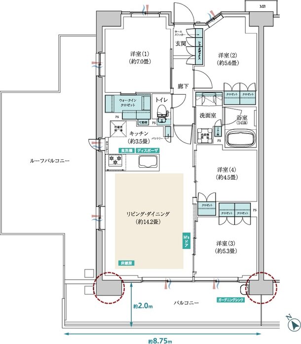 メイツ昭島 間取り B‐Fr type