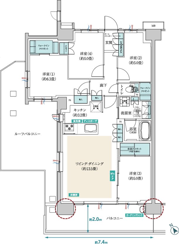 メイツ昭島 間取り B‐Dr type