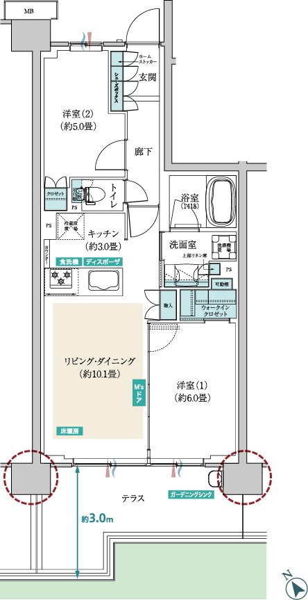 メイツ昭島 間取り B‐It type