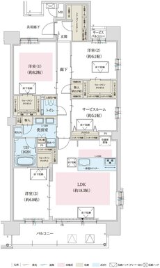 ドルチェヴィータグラン神戸甲南 間取り D type