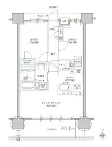 クレヴィアしぎの駅前 間取り C type