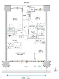 クレヴィアしぎの駅前 間取り D