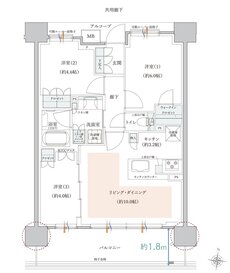 クレヴィアしぎの駅前 間取り E1 type