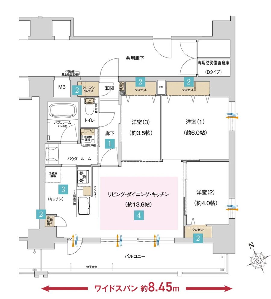 プレサンス ジェネ 四日市諏訪新道 間取り Dタイプ