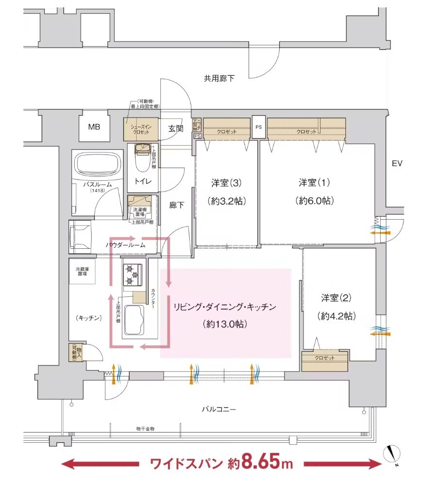 プレサンス ジェネ 四日市諏訪新道 間取り Bタイプ