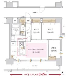 プレサンス ジェネ 四日市諏訪新道 間取り Bタイプ