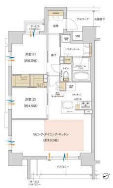 プレサンス ロジェ 名古屋城西 間取り Aタイプ メニュープラン1