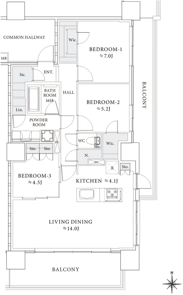 レーベン御器所 M's TOWER 間取り D type