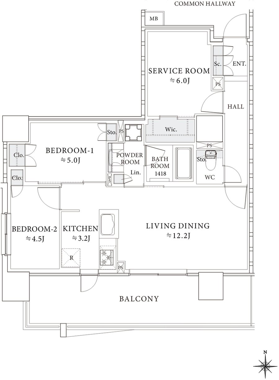 レーベン御器所 M's TOWER 間取り G type