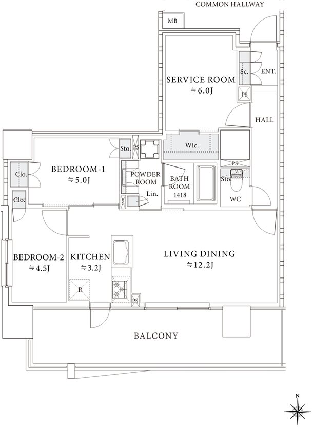 レーベン御器所 M's TOWER 間取り G type