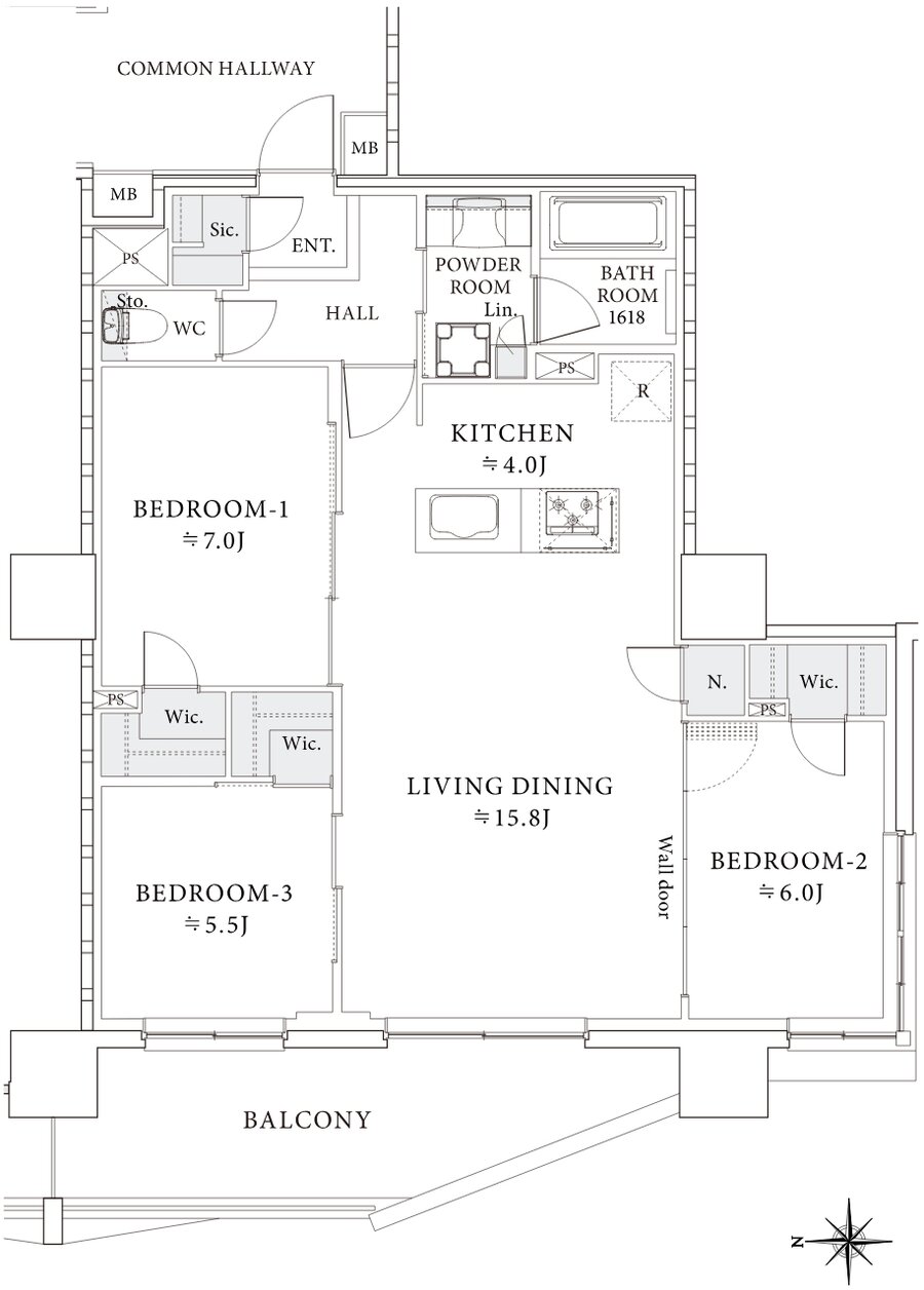 レーベン御器所 M's TOWER 間取り H type