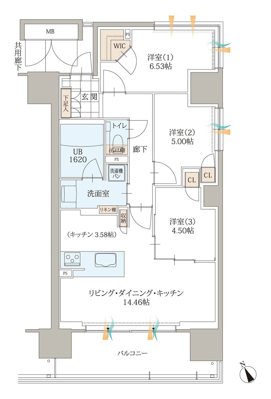 エンブルセブンスタワー 間取り D TYPE