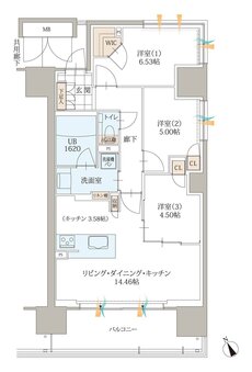 エンブルセブンスタワー 間取り D TYPE