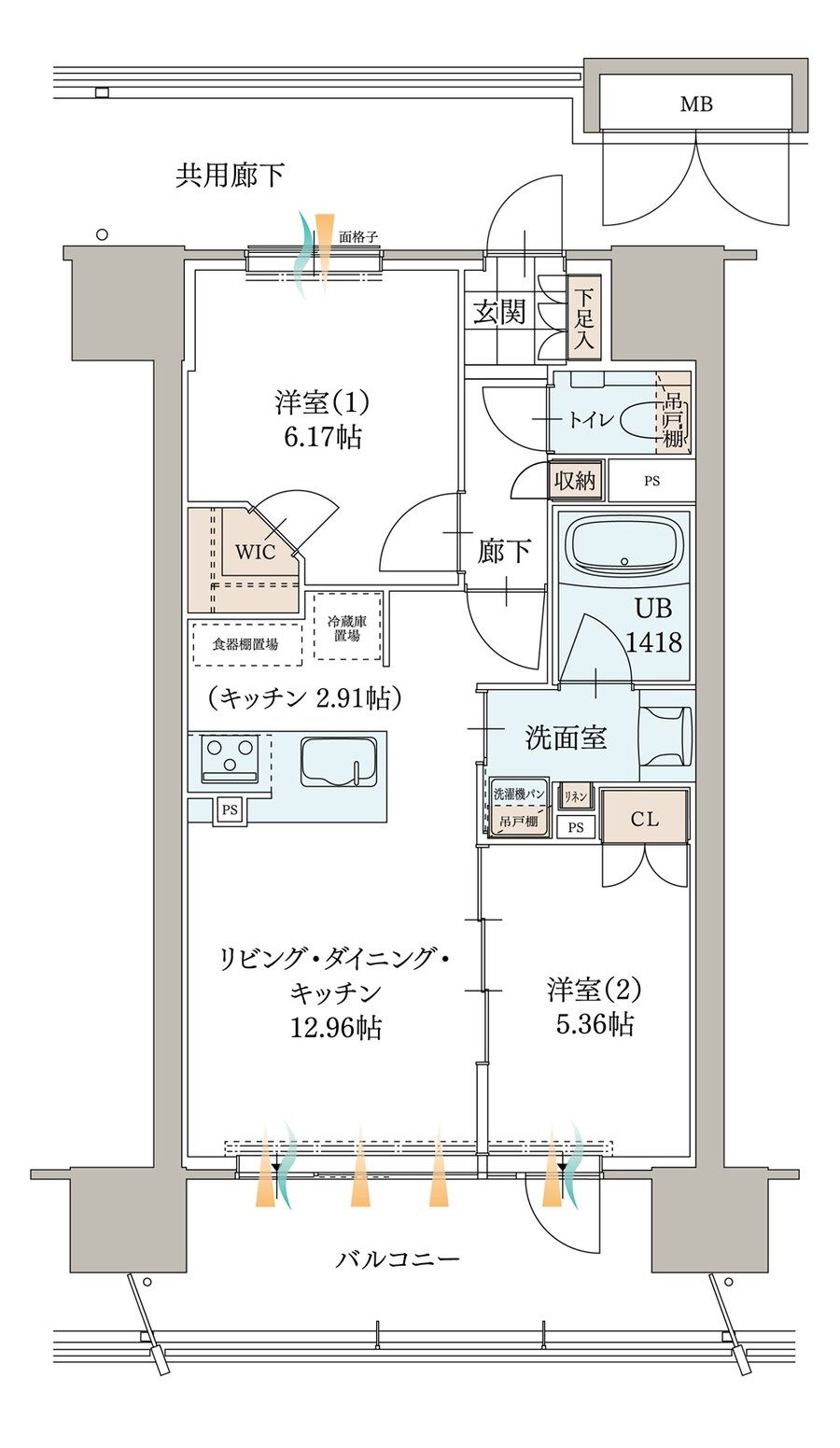 エンブルセブンスタワー 間取り C type