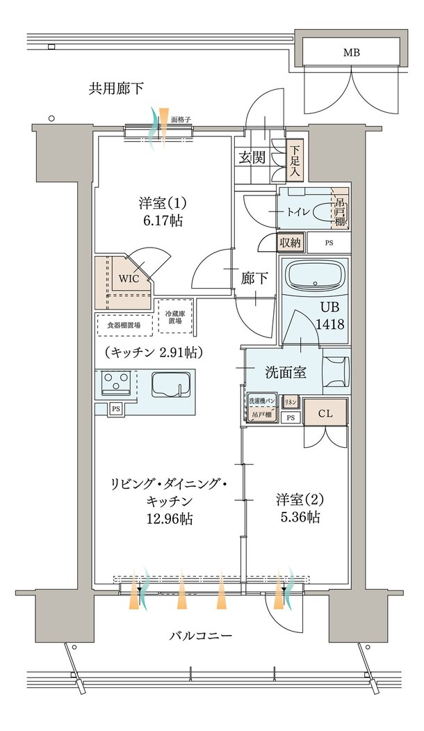 エンブルセブンスタワー 間取り C type