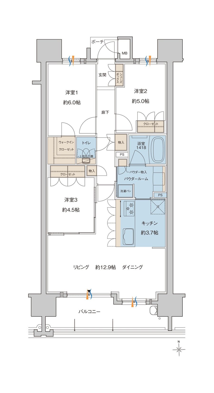 MJR大分D.C 間取り B type