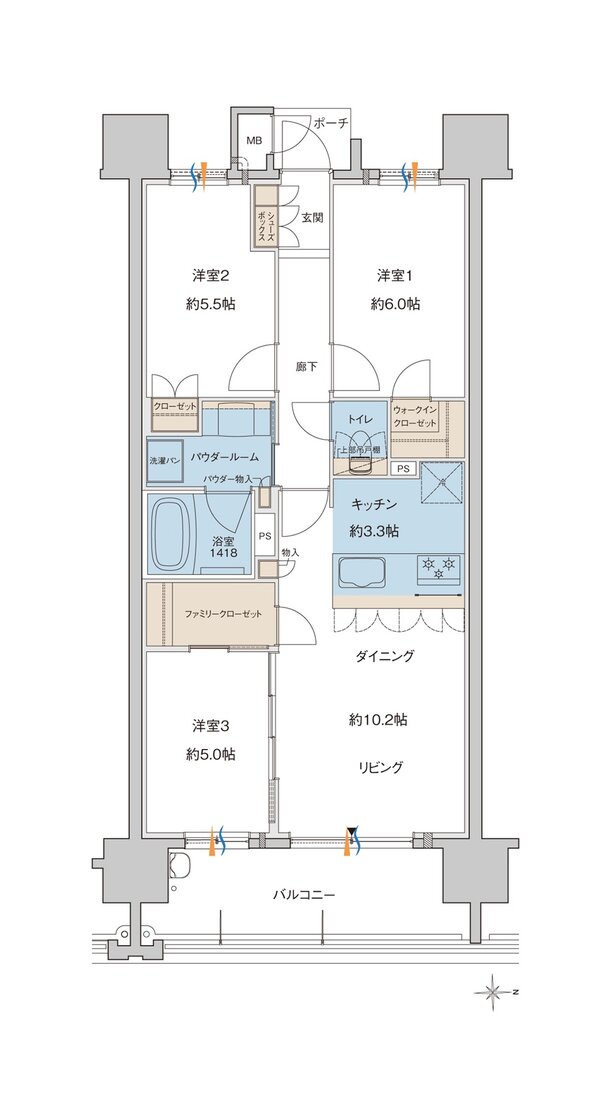 MJR大分D.C 間取り J type