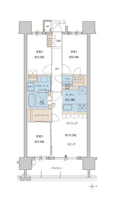 MJR大分D.C 間取り J type