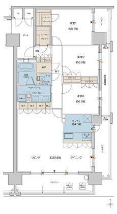 MJR大分D.C 間取り G type［MENU1］