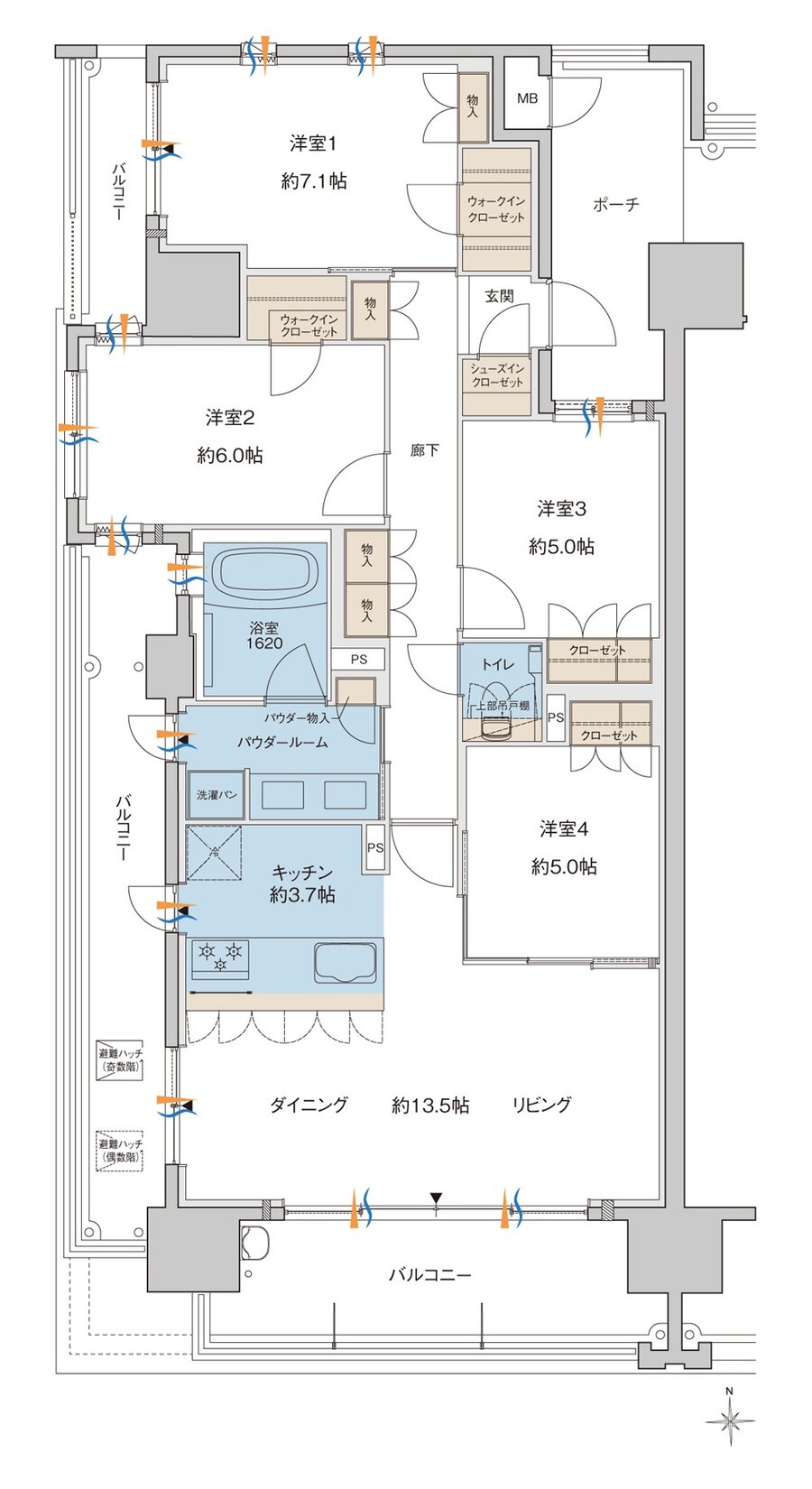 MJR大分D.C 間取り A type