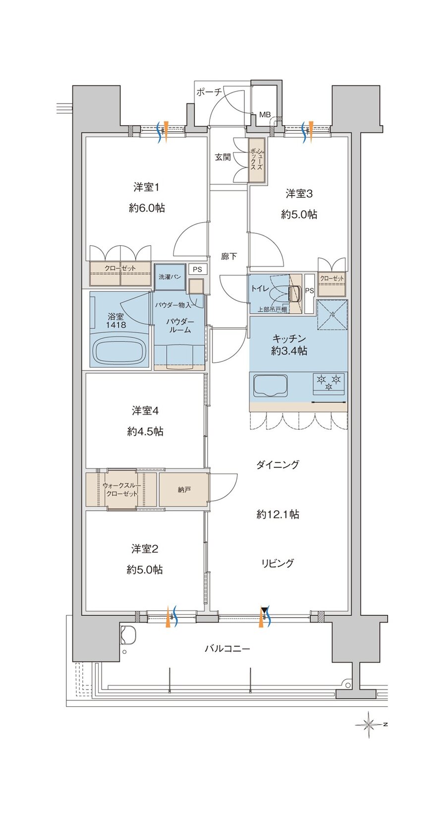MJR大分D.C 間取り H type