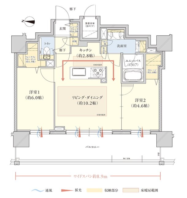 クレアホームズ山鼻プレミア 間取り Bタイプ