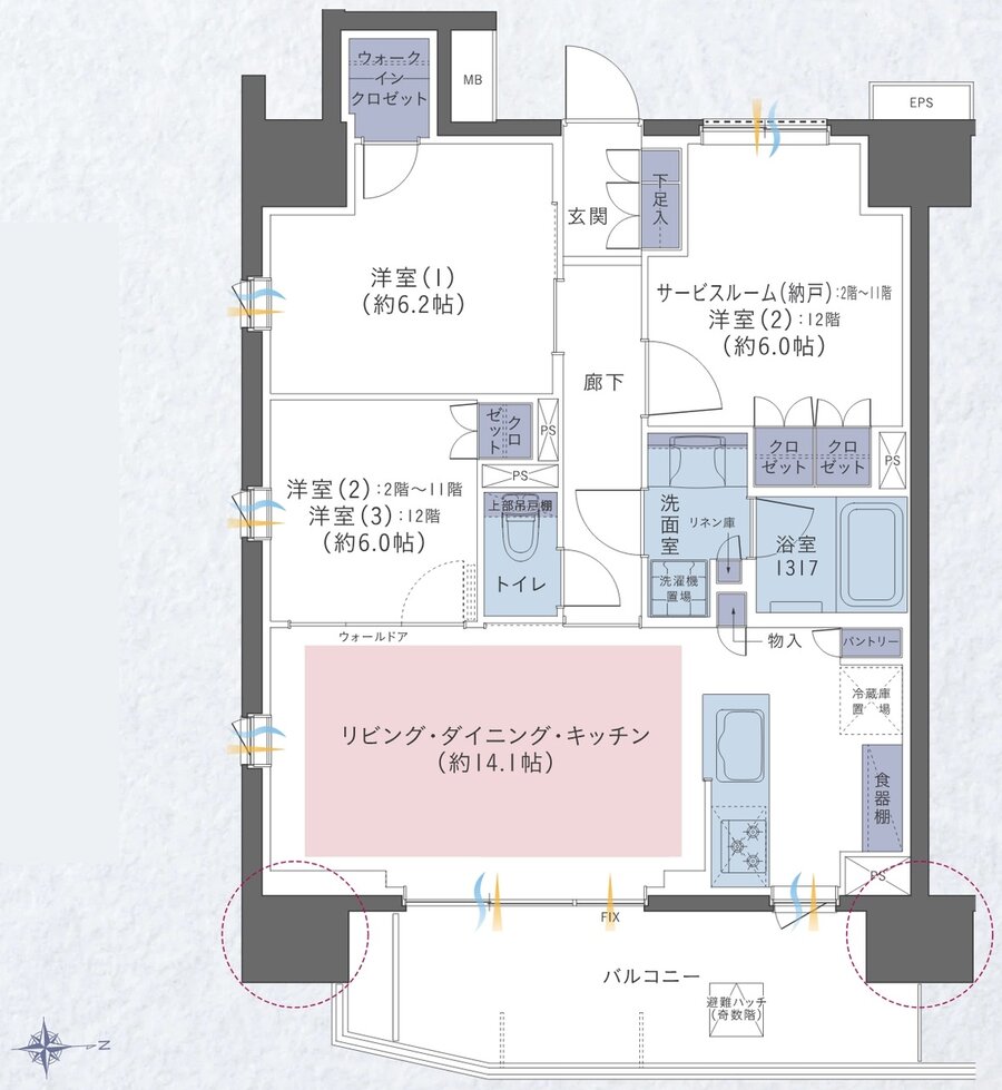 レーベン田端 CROSS EDGE 間取り A type