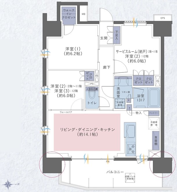 レーベン田端 CROSS EDGE 間取り A type