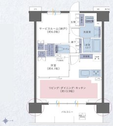 レーベン田端 CROSS EDGE 間取り B type