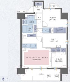 レーベン田端 CROSS EDGE 間取り C type