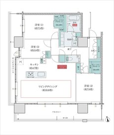 デュオヒルズ福井駅前南通り 間取り Iタイプ