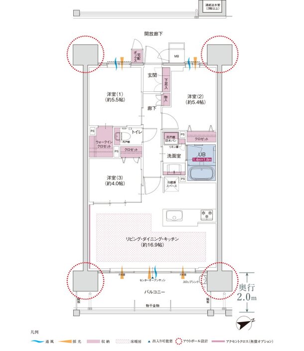 コネクトガーデン広島祇園 間取り Hタイプ