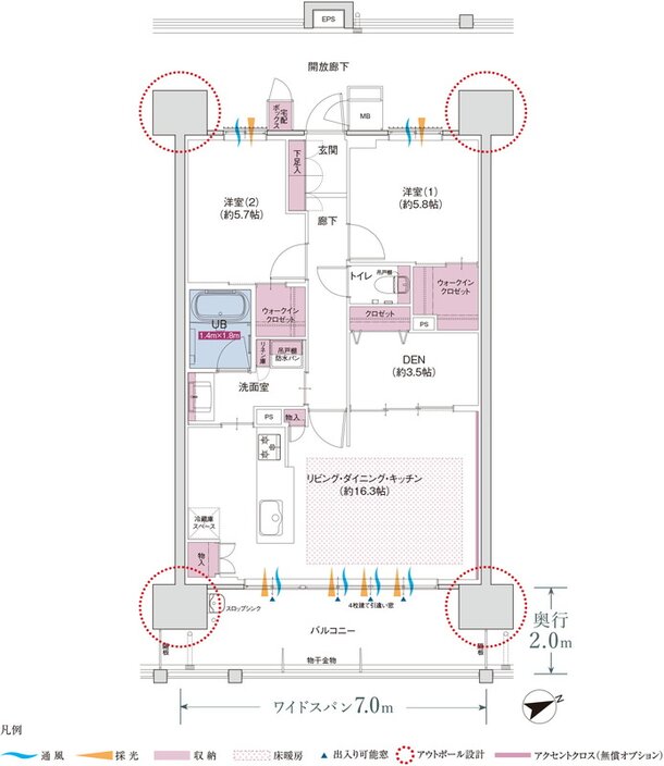 コネクトガーデン広島祇園 間取り Eタイプ MENU PLAN