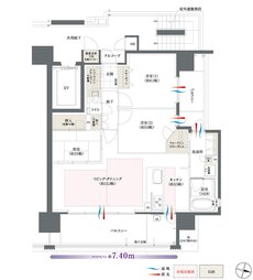 The フローレンス三之丸西御門 間取り Aタイプ MENU PLAN2 有償
