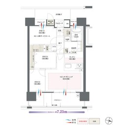 The フローレンス三之丸西御門 間取り Bタイプ MENU PLAN1