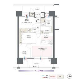 The フローレンス三之丸西御門 間取り Bタイプ MENU PLAN2