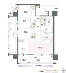 The フローレンス三之丸西御門 間取り Cタイプ MENU PLAN1