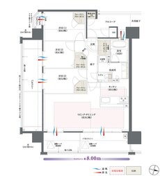 The フローレンス三之丸西御門 間取り Cタイプ MENU PLAN2