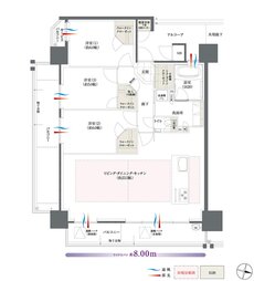 The フローレンス三之丸西御門 間取り Dタイプ MENU PLAN2