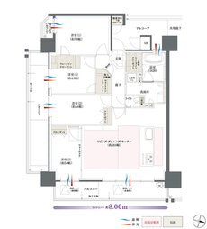 The フローレンス三之丸西御門 間取り Dタイプ MENU PLAN4
