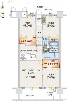 アルファステイツ新居浜星越 間取り C type