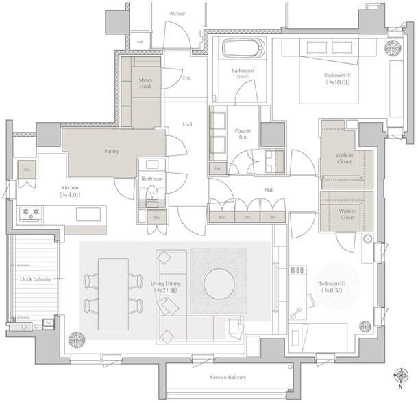 プレミスト白壁 間取り Cタイプ