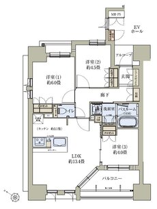 ワコーレ北野坂リアンツィオ 間取り A2 type