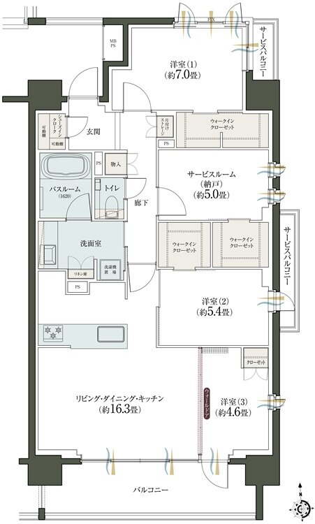 （仮称）クリオ立川プロジェクト 間取り S-Cタイプ