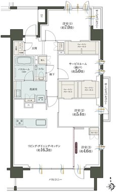 （仮称）クリオ立川プロジェクト 間取り S-Cタイプ