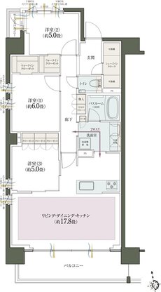 クリオ レジダンス立川パークサイド 間取り S-Aタイプ
